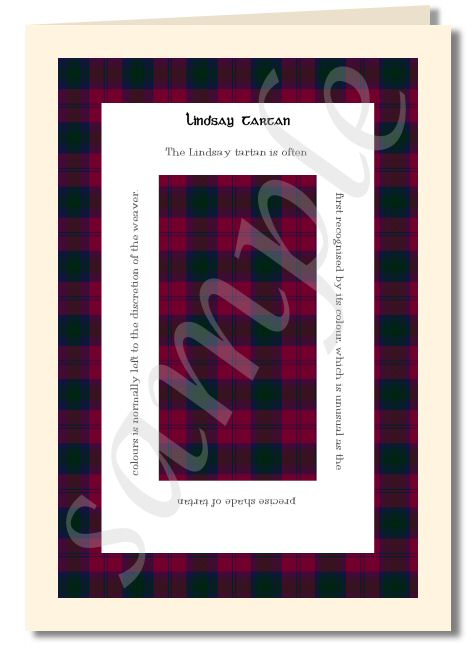 Lindsay tartan greeting card